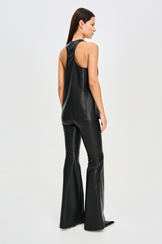 Майка из экокожи by Aleko BLACK